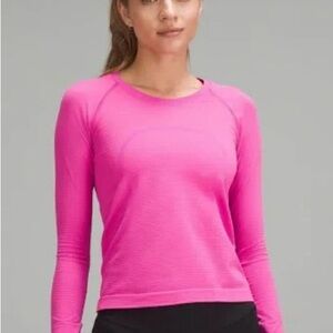 Lululemon sonic pink race length long sleeve swiftly tech.